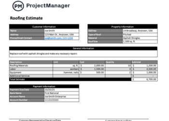Commercial Roofing Estimate Templates Roofing Proposal Template,