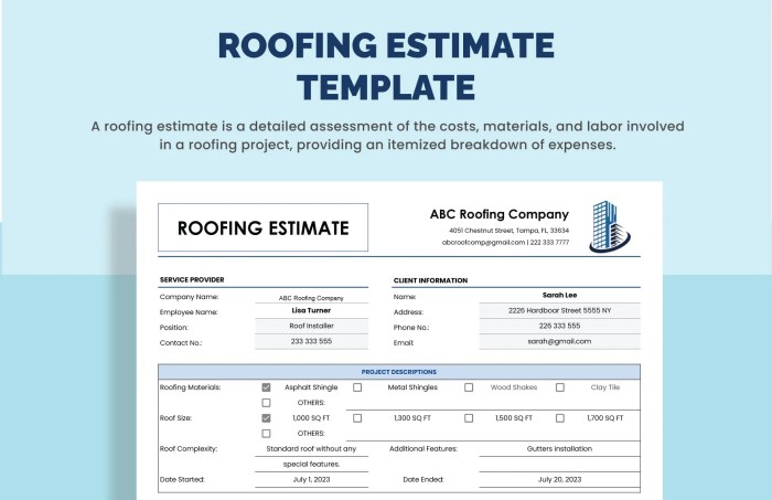 Editable Roofing Estimate Template at Dominic Nanya blog