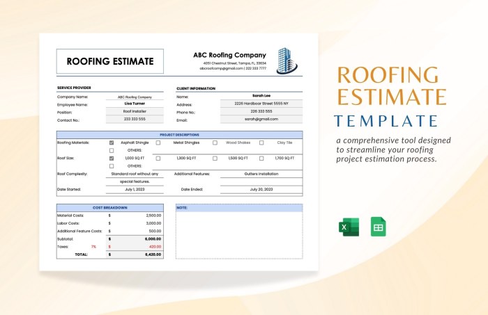 Commercial Roofing Estimate Templates Roofing Proposal Template,